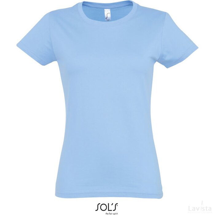 Imperial dames t-shirt 190g Imperial women hemels blauw
