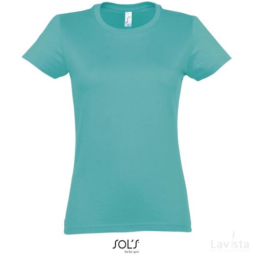 Imperial dames t-shirt 190g Imperial women caribbean blauw