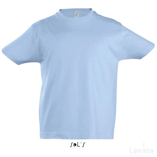 Imperial kind t-shirt 190g Imperial kids hemels blauw