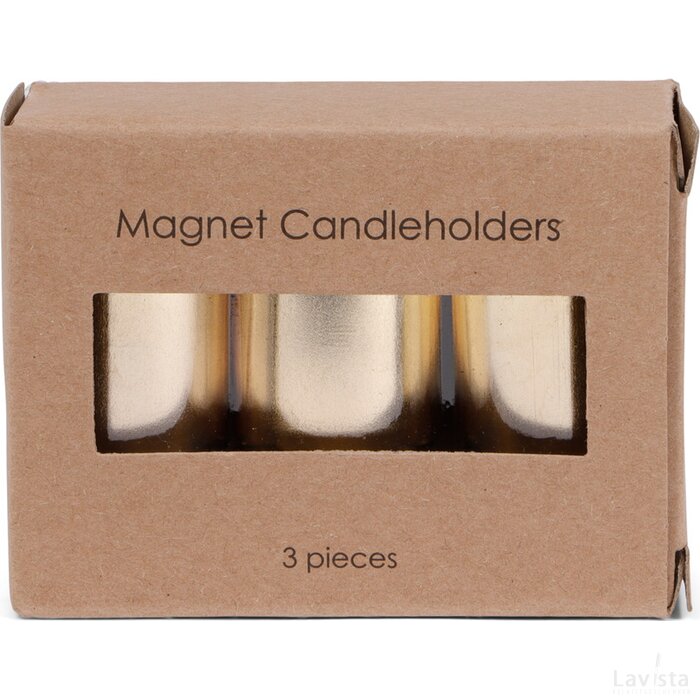 SENZA Magnetische Kaarshouder Goud 