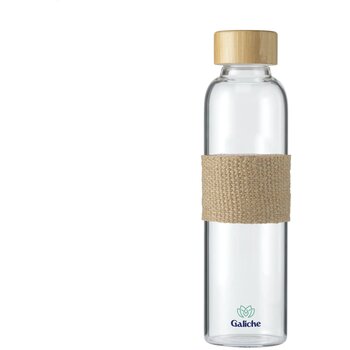 Slanke glazen waterfles met jute sleeve Bruin Slanke glazen waterfles met jute sleeve Bruin