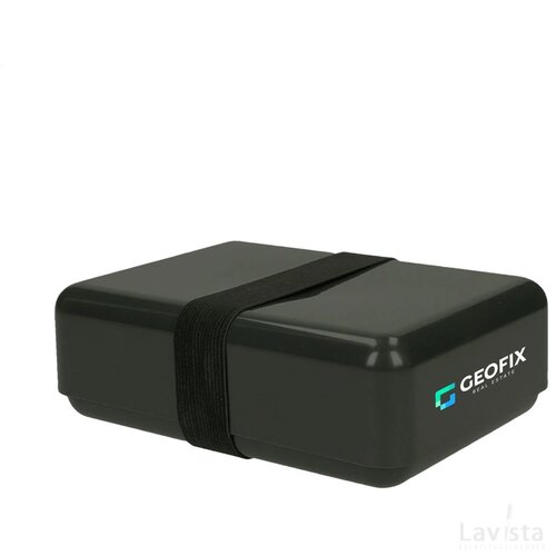 Eco lunchbox met elastische sluitband Antraciet