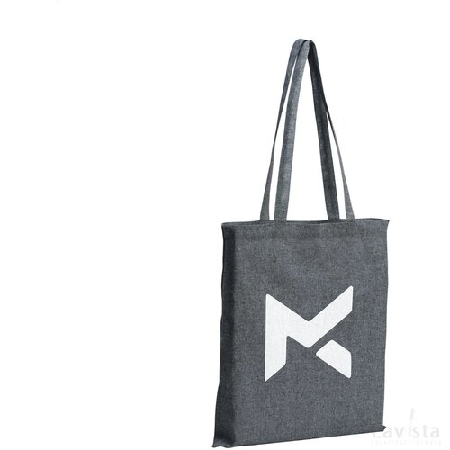 Recycled Cotton Shopper (180 G/M²) Tas Donkergrijs