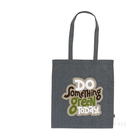 Recycled Cotton Shopper (180 G/M²) Tas Donkergrijs