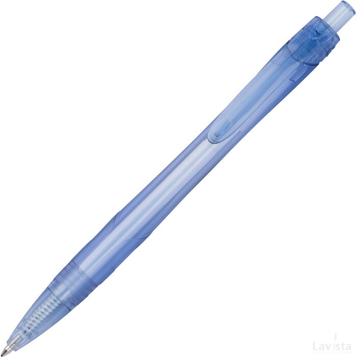 Pen gemaakt van transparant RPET lichtblauw