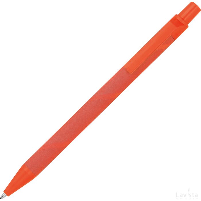 Pen van gerecycled papier en mais rood