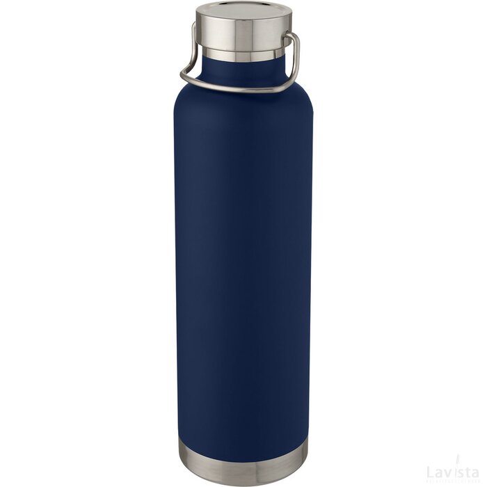 Thor 1 liter koper vacuüm geïsoleerde drinkfles Donkerblauw
