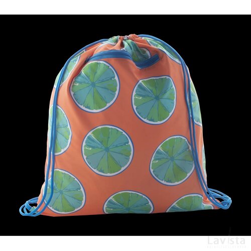 Creadraw Zip Custom Made Tas Met Trekkoord (Kobalt) Blauw