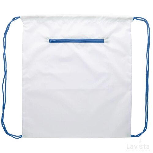 Creadraw Zip Custom Made Tas Met Trekkoord (Kobalt) Blauw