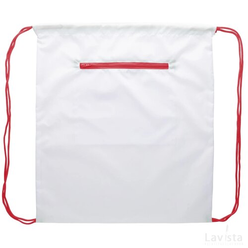 Creadraw Zip Custom Made Tas Met Trekkoord Rood