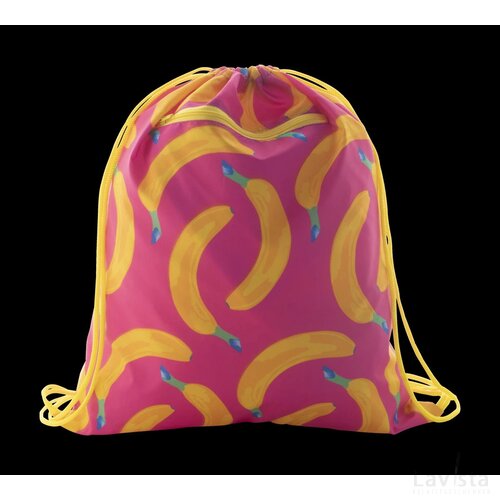 Creadraw Zip Custom Made Tas Met Trekkoord Geel