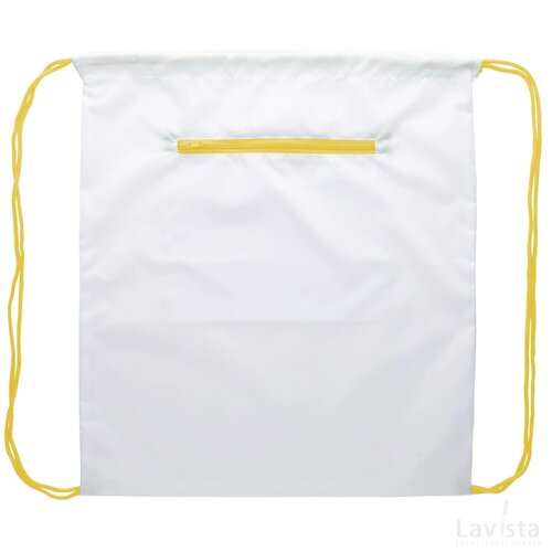 Creadraw Zip Custom Made Tas Met Trekkoord Geel