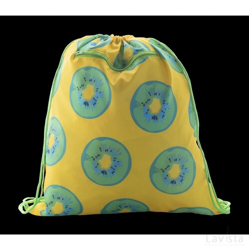 Creadraw Zip Custom Made Tas Met Trekkoord Groen