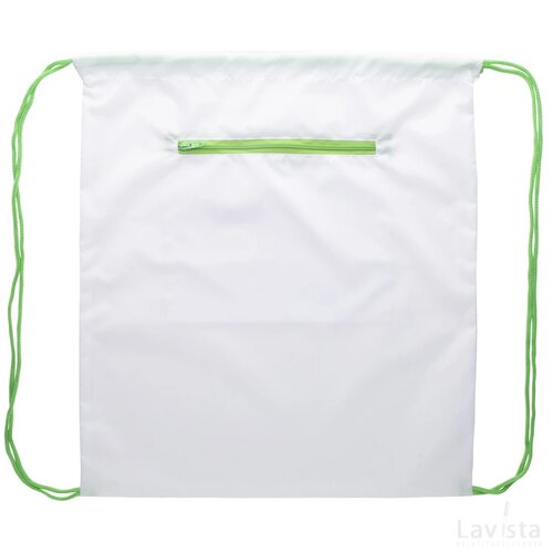 Creadraw Zip Custom Made Tas Met Trekkoord Groen