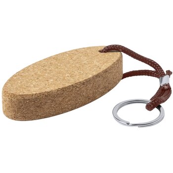 Drijvende sleutelhanger van natuurkurk Naturel