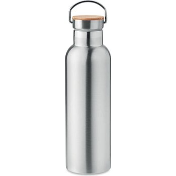 Dubbelwandige thermosfles 750ml Helsinki med mat zilver