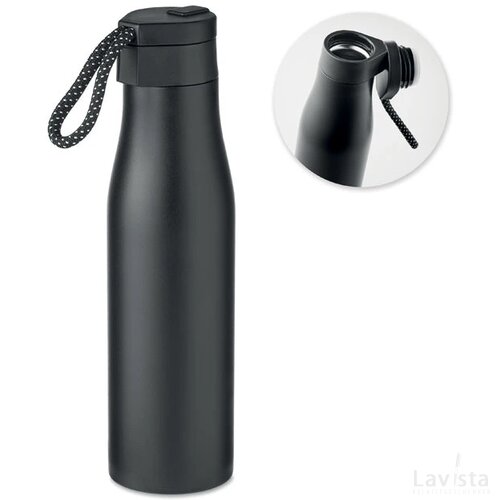 Dubbelwandige drinkfles 600ml Ursus zwart