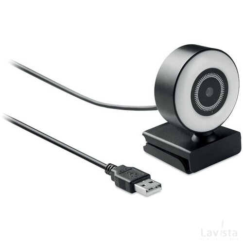 1080p hd webcam met ringlicht Lagani zwart