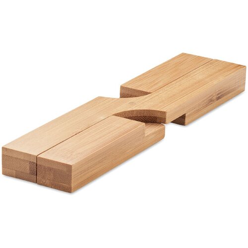 Opvouwbare bamboe onderzetter Bruin