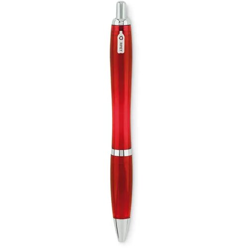 Rpet balpen Rio rpet transparant rood