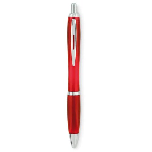 Rpet balpen Rio rpet transparant rood