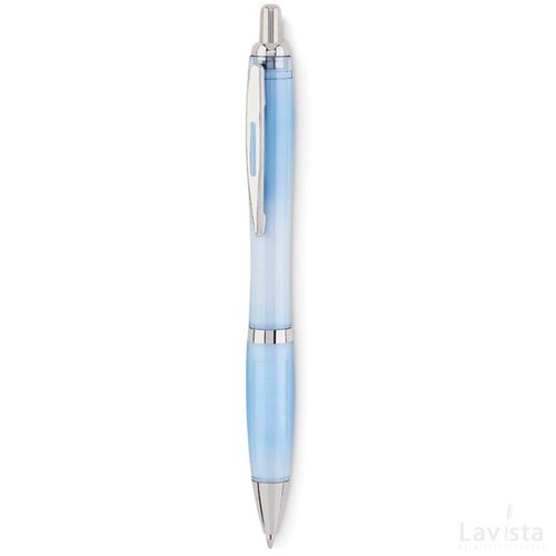 Rpet balpen Rio rpet transparant licht blauw