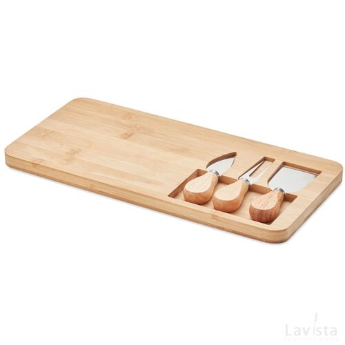 Bamboe kaasplank set Bruin