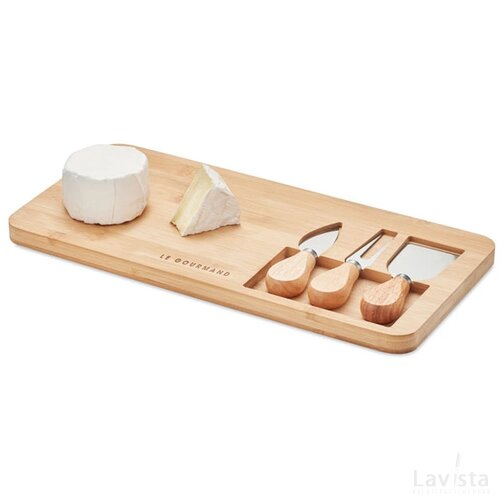 Bamboe kaasplank set Bruin