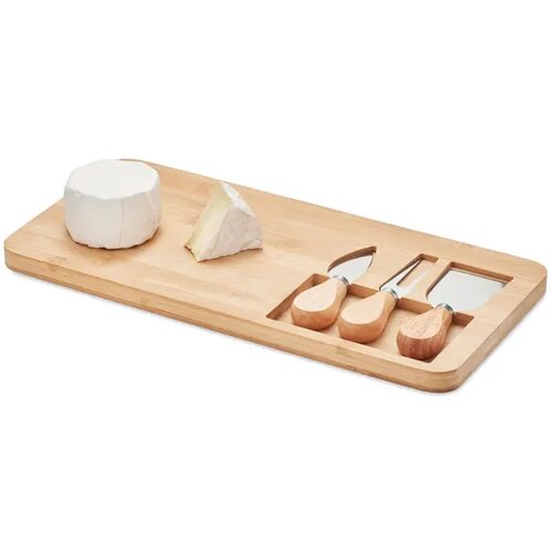 Bamboe kaasplank set Bruin