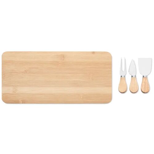 Bamboe kaasplank set Bruin