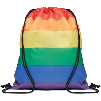 Regenboog rpet trekkoordrugzak Bow multicolour