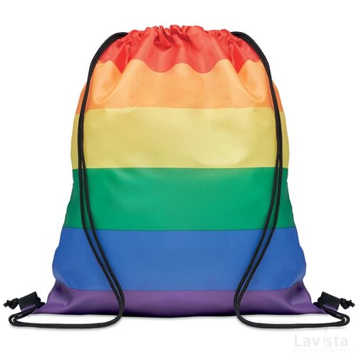 Regenboog rpet trekkoordrugzak Bow multicolour
