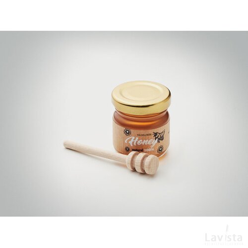 Wilde bloemenhoning pot set Dauber hout