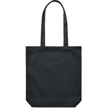 Stevige canvas boodschappentas Rassa coloured zwart