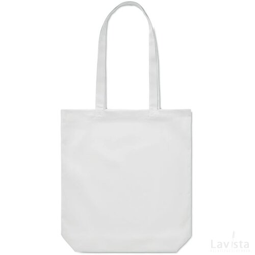 Stevige canvas boodschappentas Rassa coloured wit