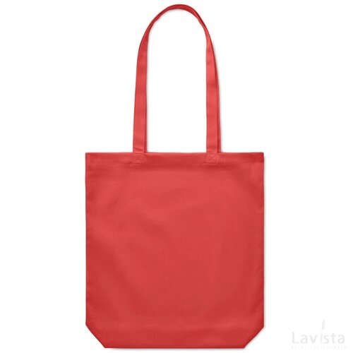 Stevige canvas boodschappentas Rassa coloured rood