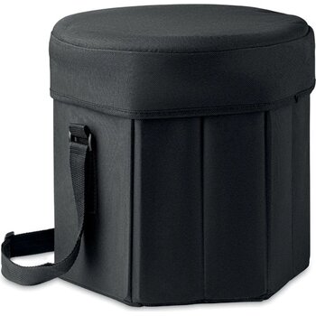 Opvouwbare koeltas- /krukje Seat & drink zwart