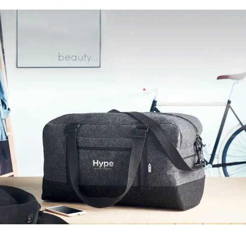 Rpet vilten weekendtas Indico bag donker grijs