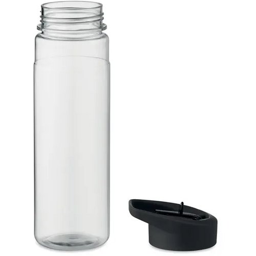 RPET waterfles met fliptop (650 ml) Zwart