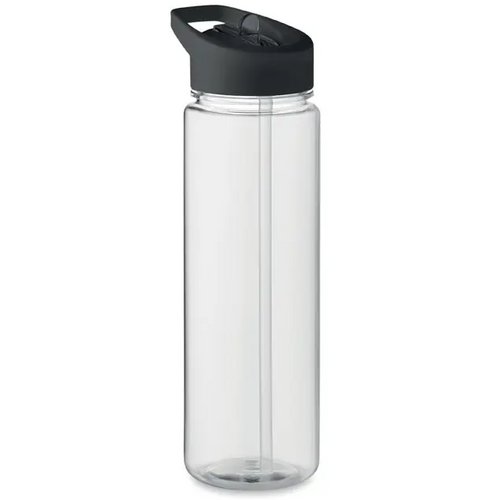 RPET waterfles met fliptop (650 ml) Zwart