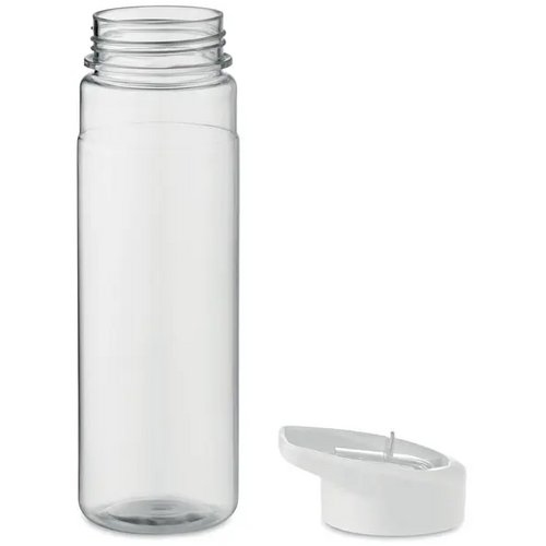 RPET waterfles met fliptop (650 ml) Wit