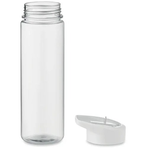 RPET waterfles met fliptop (650 ml) Wit