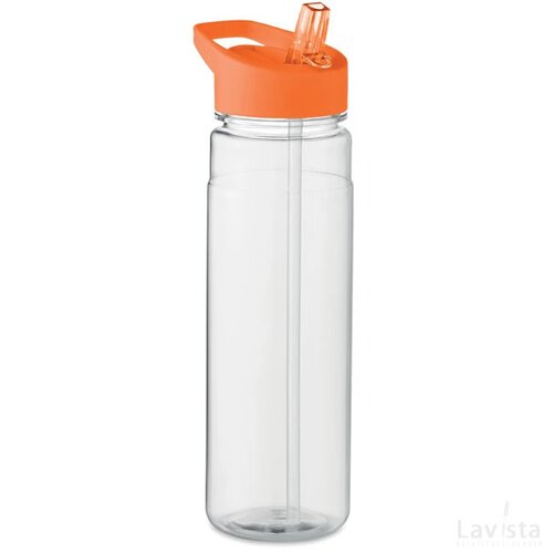 RPET waterfles met fliptop (650 ml) Oranje