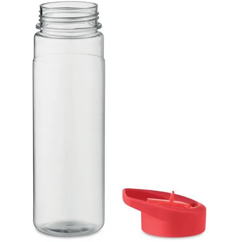 RPET waterfles met fliptop (650 ml) Rood