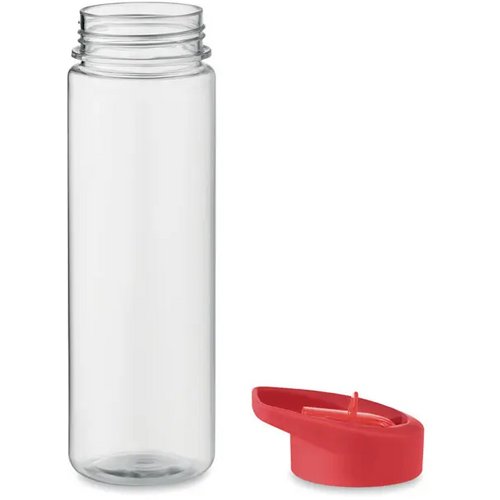 RPET waterfles met fliptop (650 ml) Rood