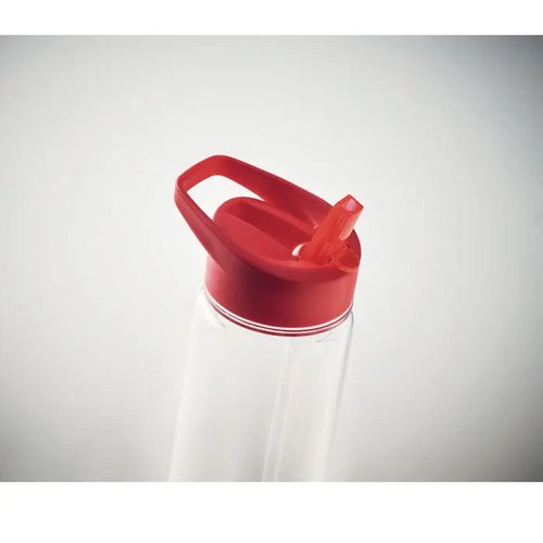 RPET waterfles met fliptop (650 ml) Rood