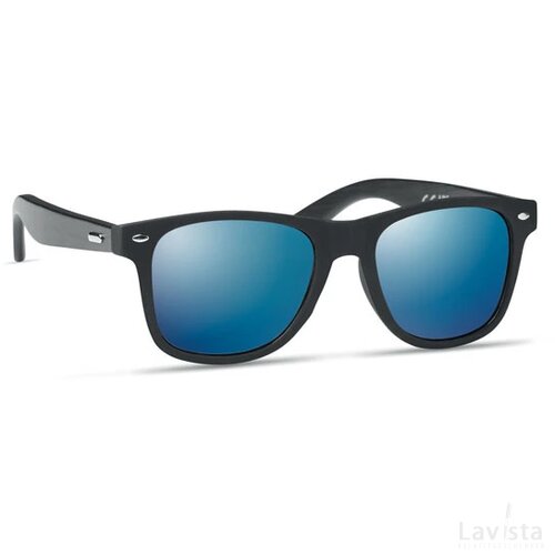 Zonnebril met bamboe pootjes Rhodos blauw