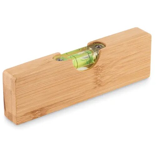 Waterpas met flesopener Spiren hout