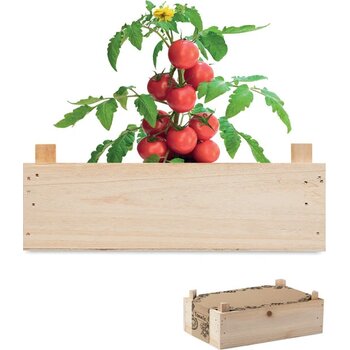 Tomatenkweekset houten kratje Tomato hout