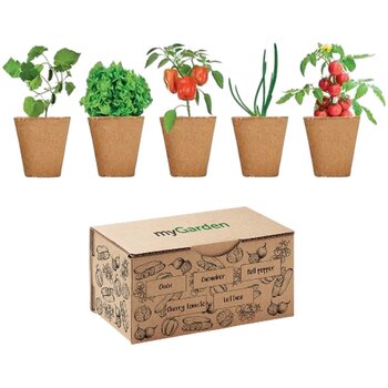 Kweetset met bloemen of salade Beige